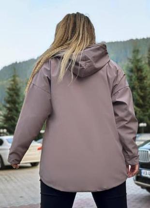 Жіноча вітровка 44/3/0036 куртка демісезонна з капюшоном вітрівка (48-50, 52-54, 56-58, 60-62 великі  розміри)5 фото