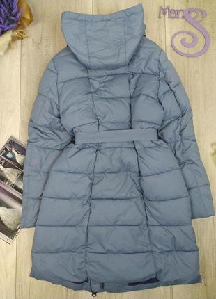 Женское зимнее пальто пуховик miss sun с сумкой муфтой цвет синий размер xl5 фото