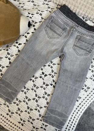 Стильные серые джинсы denim co 3-4 98-104 primark прямые pull on деним8 фото