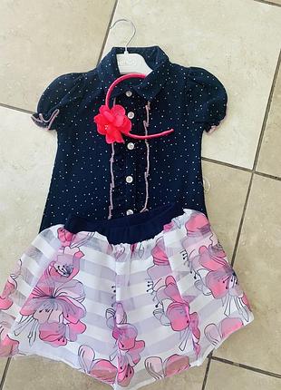 Летний костюм двойка для девочки