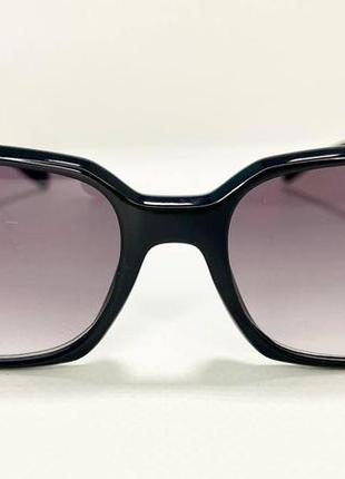Корректирующие очки для зрения женские тонированные в пластиковой оправе с геометричными матовыми дужками2 фото
