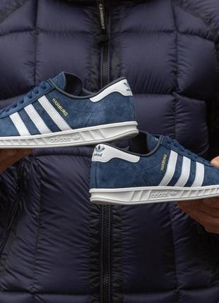 Мужские кроссовки adidas hamburg blue white 40-43-44-455 фото