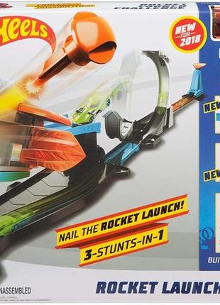 Ігровий набір хот вілс пуск ракети hot wheels rocket launch challenge flk60