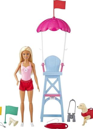 Игровой набор кукла барби спасатель barbie doll lifeguard gtx69