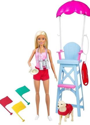 Игровой набор кукла барби спасатель barbie doll lifeguard gtx692 фото