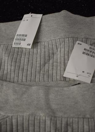 Стильный джемпер топ с длинным рукавом кофточка в рубчик h&m m3 фото