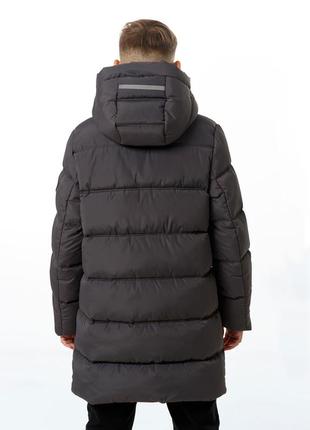 Куртка зимняя для мальчика подростка детский на экопухе brendon серый пуховик зимний tiaren на зиму3 фото