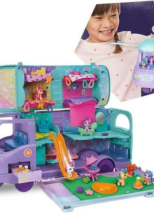 Игровой набор my little pony автобус buildable trailer camper van (f7650)