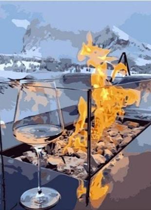 Картина за номерами вогонь 40х50 см