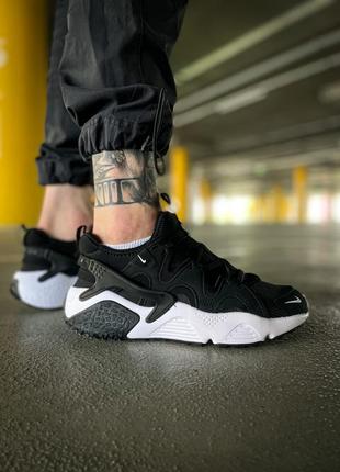 Кросівки жіночі / чоловічі чорні замшеві nike air huarache craft"black"7 фото