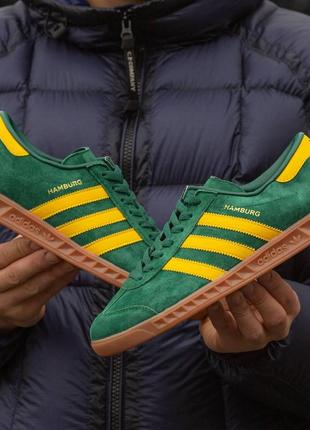 Чоловічі кросівки adidas hamburg green yellow 445 фото