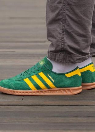 Чоловічі кросівки adidas hamburg green yellow 442 фото