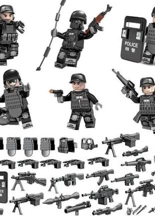 Фігурки чоловічки військові спецназ поліція багато зброї для 6 шт