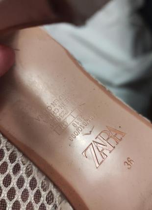 Zara 24,5 стелька ажурные босоножки8 фото