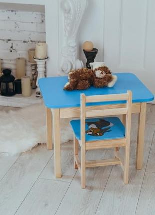 Детский стол и стульчик, деревянный столик и стульчик для ребенка3 фото
