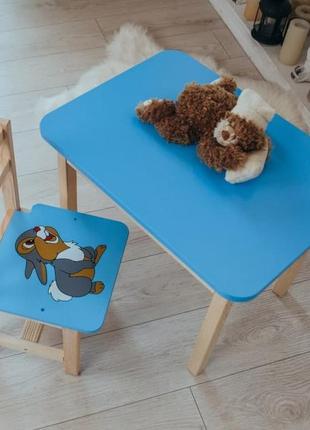 Дитячий стіл і стільчик, дерев’яний столик та стільчик для дитини