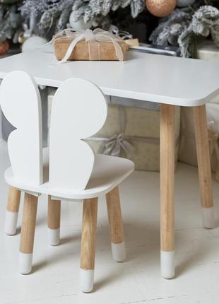 Дитячий стіл і стільчик, дерев’яний столик та стільчик для дитини1 фото