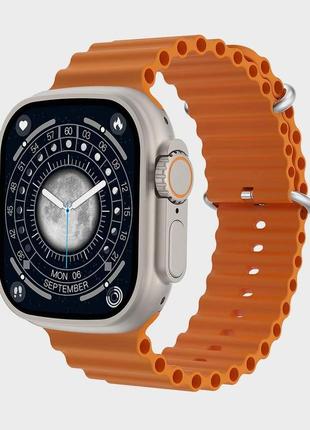 Розумний годинник iwo ultra series 8 silver + orange ocean (iw000us8soo)2 фото