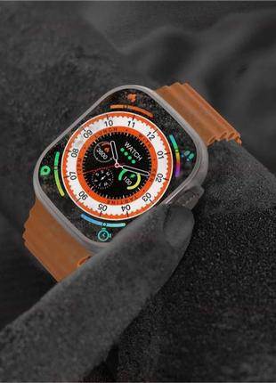 Розумний годинник iwo ultra series 8 silver + orange ocean (iw000us8soo)4 фото