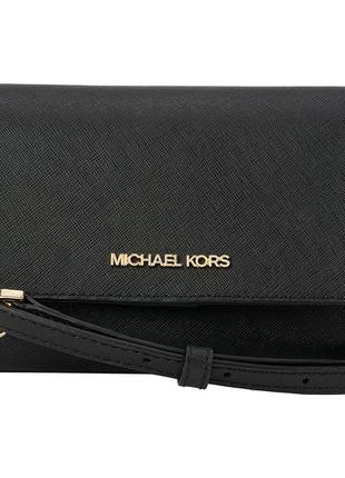 Жіноча сумка michael michael kors jet set travel crossbody black (35s0gtvc2l)