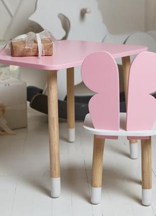 Дитячий стіл і стільчик, дерев’яний столик та стільчик для дитини6 фото