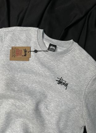 Cвитшот stussy серый | стусси стуси ск8 sk8 худи стиль бирки s m l xl с м л хл