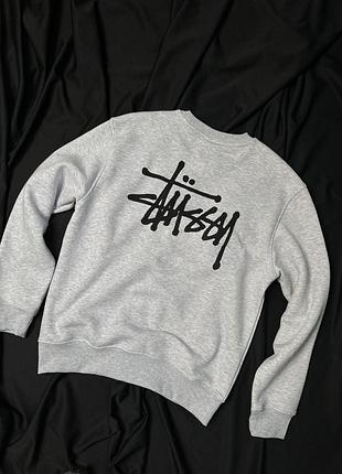 Cвитшот stussy серый | стусси стуси ск8 sk8 худи стиль бирки s m l xl с м л хл