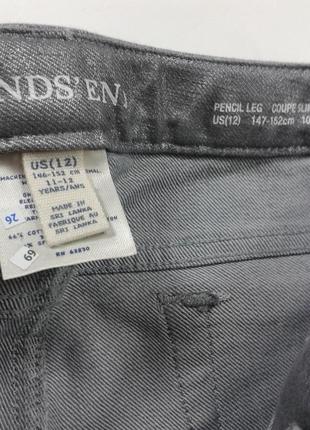 Распродажа! мягкие серебристые джинсы пояс 34 длина 90 рост 147-152 lands' end4 фото