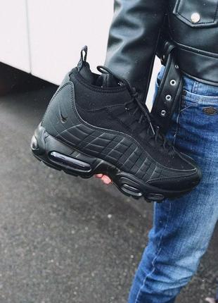 Кроссовки nike air max 95 sneakerboot "black"1 фото