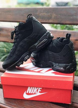 Кроссовки nike air max 95 sneakerboot "black"3 фото