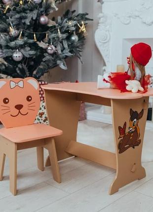Дитячий стіл і стільчик, дерев’яний столик та стільчик для дитини10 фото
