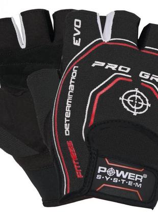 Перчатки для фитнеса спортивные тренировочные для тренажерного зала power system ps-2250e evo black xs ku-22