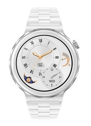 Diamond smart watch white