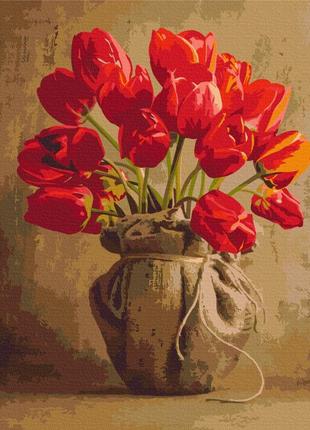 Букет домашних тюльпанов