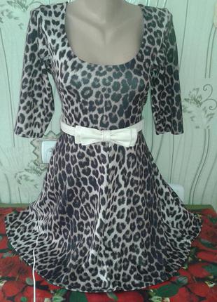 Шикарне леопардове платтячко м1 фото