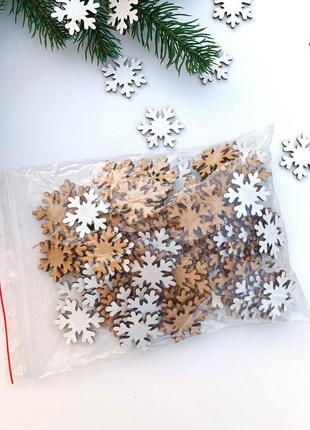 Упаковка сніжинок 100 шт, 3,5 см