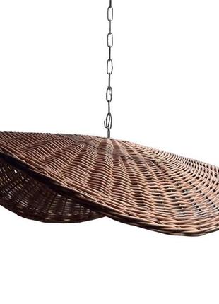 Люстра плетеная из лозы широкая
