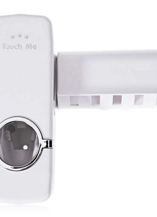 Дозатор автоматичний зубної пасти toothpaste dispenser з держателем зубних щіток toothbrush holder4 фото