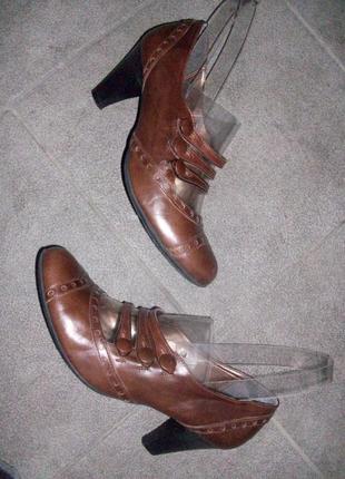 Рр 39-25 см стильные удобные ботинки туфли от бренда 5th avenue кожа4 фото