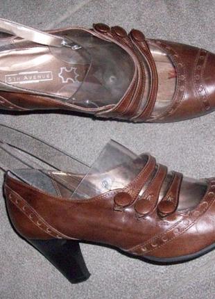 Рр 39-25 см стильные удобные ботинки туфли от бренда 5th avenue кожа3 фото