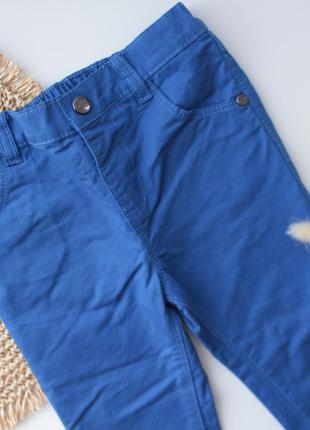 Синие коттоновые штанишки с хлопковой подкладкой ted baker на малыша 12-18 мес2 фото