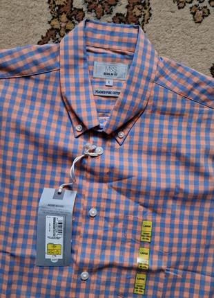 Фирменная английская хлопковая рубашка рубашка marks &amp; spencer, новая с бирками, размер l.4 фото