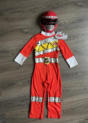 Карнавальный костюм красный рейнджер 5-6 лет