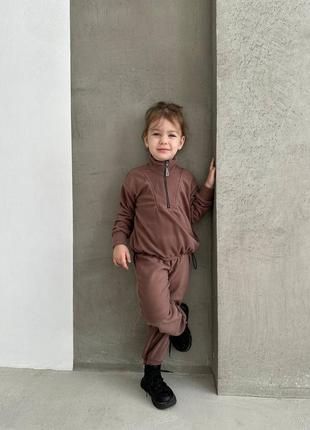 Теплый детский костюм на флисе5 фото