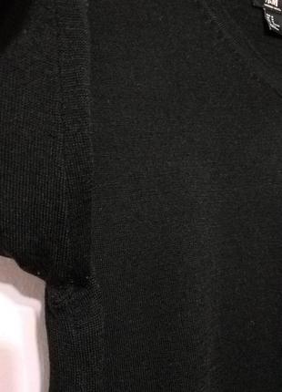 Акция 🔥 1+1=3 3=4 🔥 m s 48 46 сост нов 100% шерсть мериноса джемпер черный свитер zxc2 фото