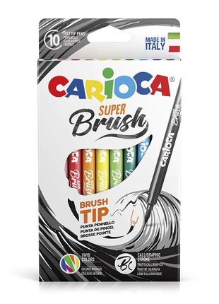 Фломастери для малювання carioca brush 42937 10 кольорів