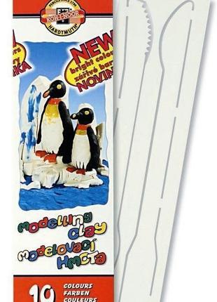 Пластилін пінгвіни 131506 10 кольорів