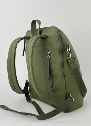 Комплект - сумка-рюкзак та косметичка оливкового кольору alba soboni арт. 1335614 фото