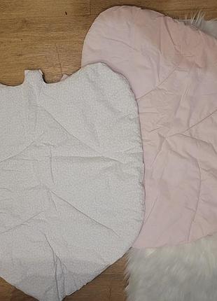 Коврик листик розовый и белый, развивающий коврик игровой коврик