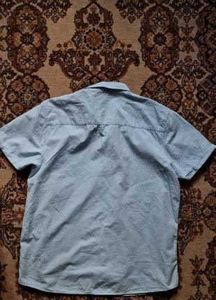 Брендовая фирменная хлопковая рубашка рубашка peacocks,новая с бирками, размер xl.2 фото
